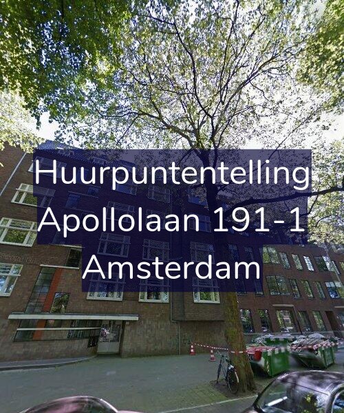 Foto gevel Huurpuntentelling voor Apollolaan 191-1, Amsterdam