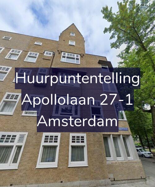Foto gevel Huurpuntentelling voor Apollolaan 27-1, Amsterdam