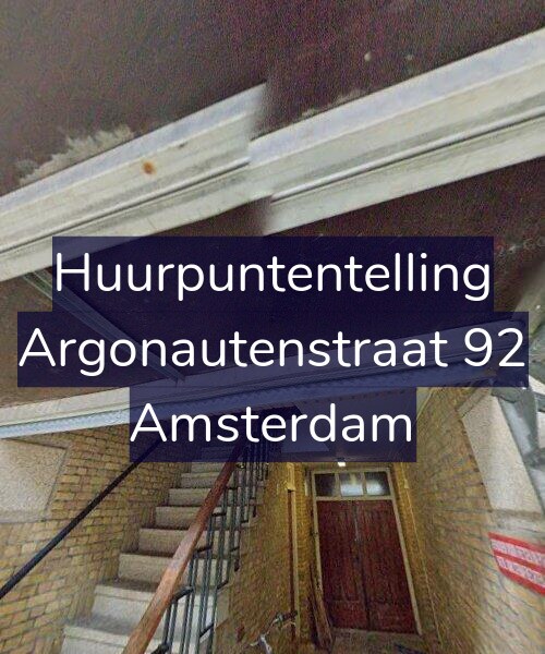 Foto gevel Huurpuntentelling voor Argonautenstraat 92, Amsterdam