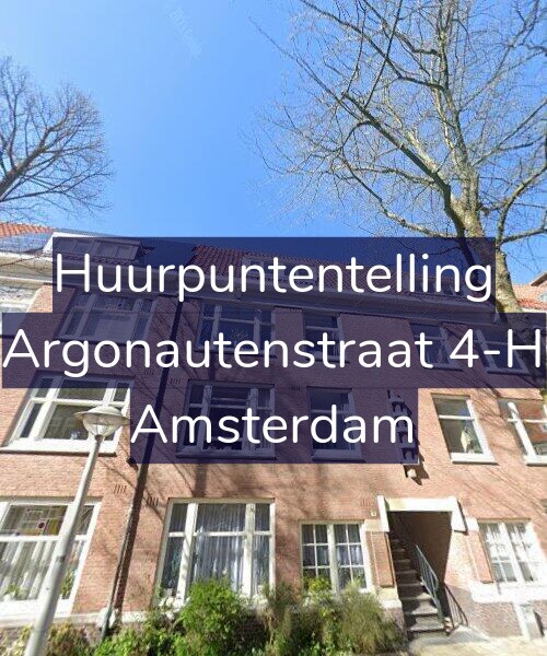 Foto gevel Huurpuntentelling voor Argonautenstraat 4-H, Amsterdam