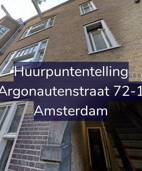 Foto gevel Huurpuntentelling voor Argonautenstraat 72-1, Amsterdam