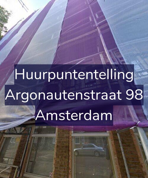 Foto gevel Huurpuntentelling voor Argonautenstraat 98, Amsterdam