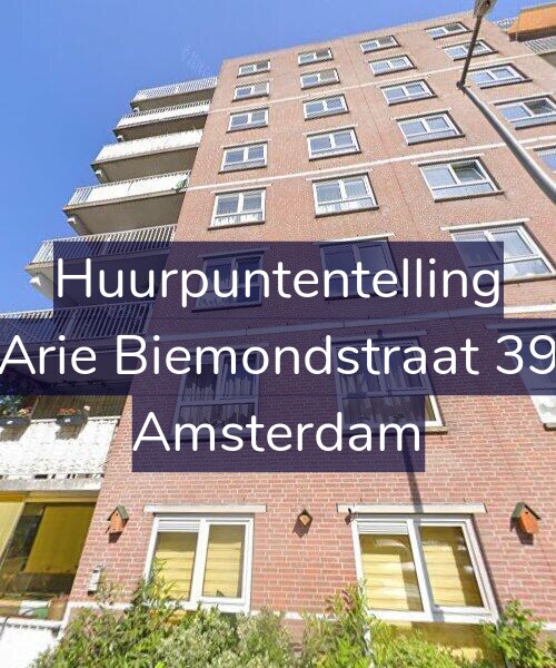 Foto gevel Huurpuntentelling voor Arie Biemondstraat 39, Amsterdam