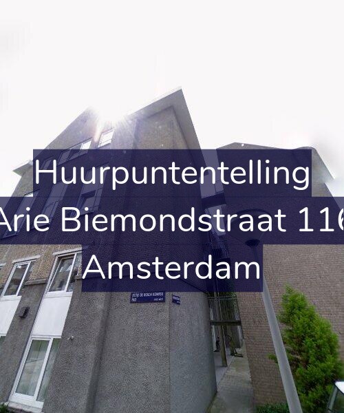 Foto gevel Huurpuntentelling voor Arie Biemondstraat 116, Amsterdam