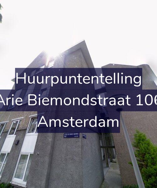 Foto gevel Huurpuntentelling voor Arie Biemondstraat 106, Amsterdam