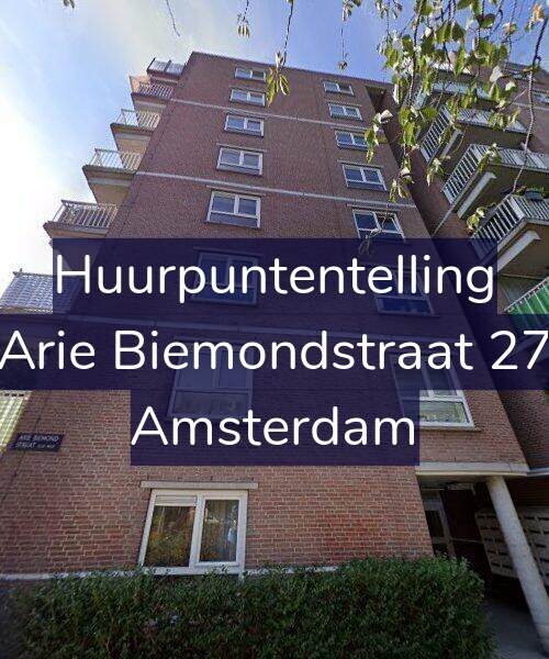 Foto gevel Huurpuntentelling voor Arie Biemondstraat 27, Amsterdam