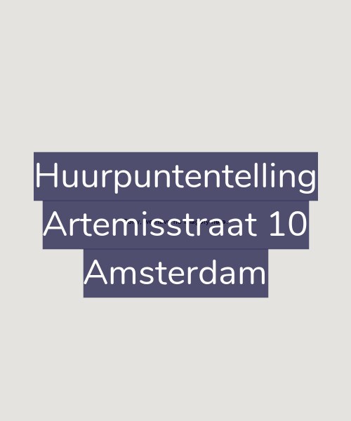 Foto gevel Huurpuntentelling voor Artemisstraat 10, Amsterdam