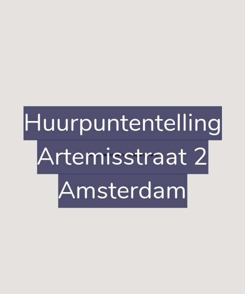 Foto gevel Huurpuntentelling voor Artemisstraat 2, Amsterdam