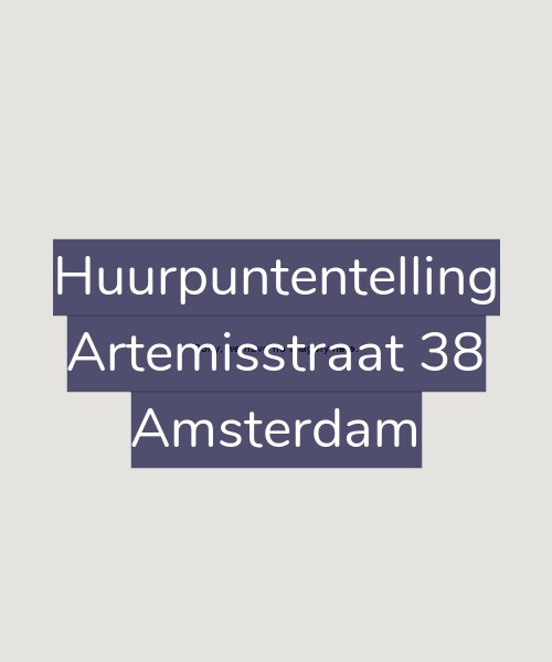 Foto gevel Huurpuntentelling voor Artemisstraat 38, Amsterdam