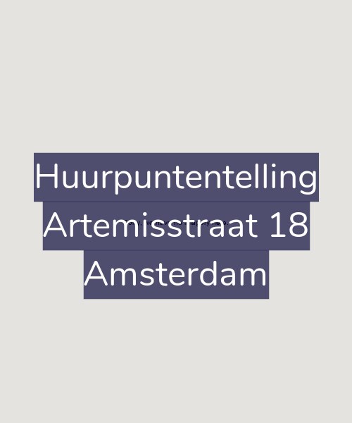 Foto gevel Huurpuntentelling voor Artemisstraat 18, Amsterdam