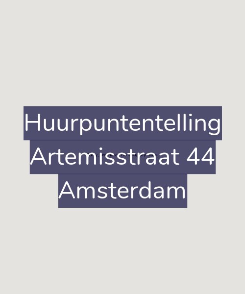 Foto gevel Huurpuntentelling voor Artemisstraat 44, Amsterdam