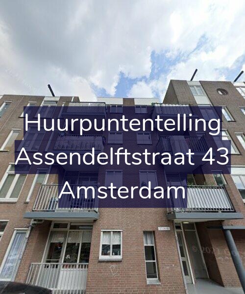 Foto gevel Huurpuntentelling voor Assendelftstraat 43, Amsterdam