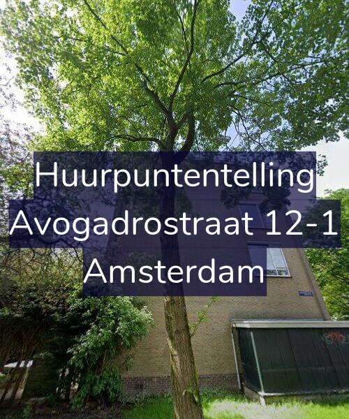 Foto gevel Huurpuntentelling voor Avogadrostraat 12-1, Amsterdam