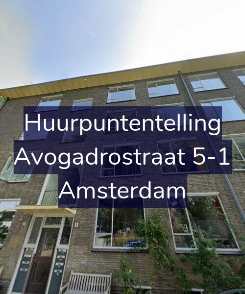 Foto gevel Huurpuntentelling voor Avogadrostraat 5-1, Amsterdam