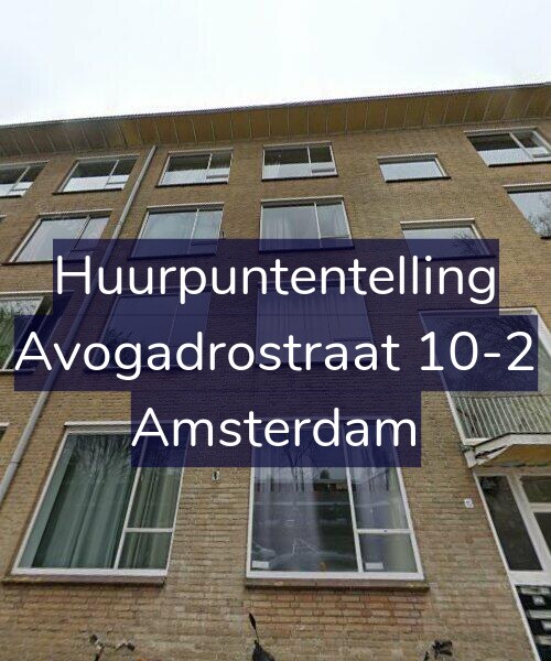 Foto gevel Huurpuntentelling voor Avogadrostraat 10-2, Amsterdam