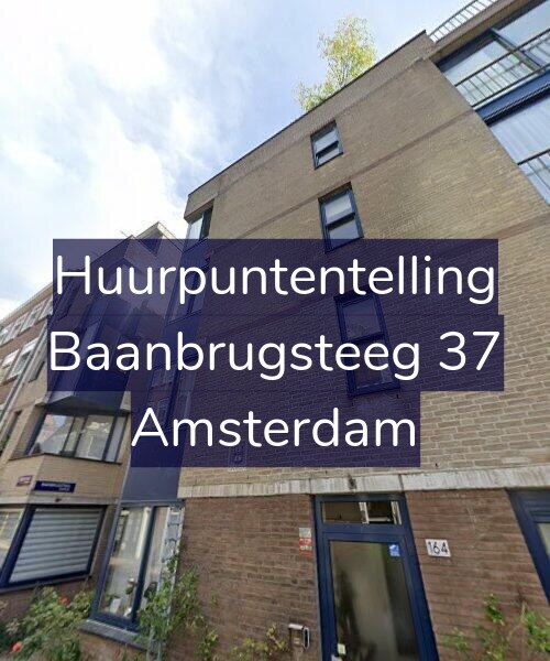 Foto gevel Huurpuntentelling voor Baanbrugsteeg 37, Amsterdam