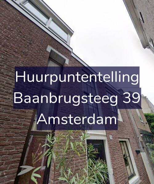 Foto gevel Huurpuntentelling voor Baanbrugsteeg 39, Amsterdam