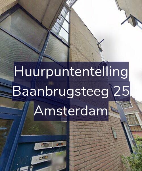 Foto gevel Huurpuntentelling voor Baanbrugsteeg 25, Amsterdam