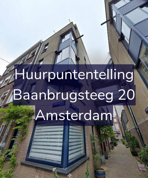 Foto gevel Huurpuntentelling voor Baanbrugsteeg 20, Amsterdam