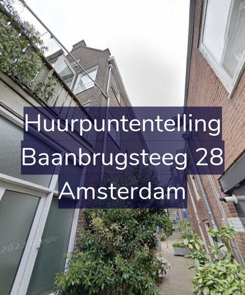 Foto gevel Huurpuntentelling voor Baanbrugsteeg 28, Amsterdam