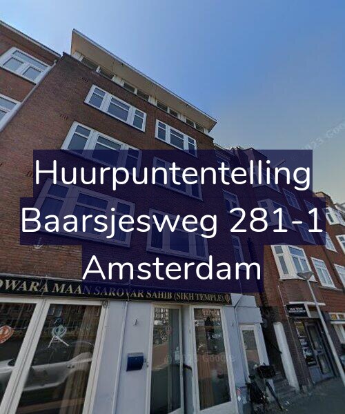 Foto gevel Huurpuntentelling voor Baarsjesweg 281-1, Amsterdam