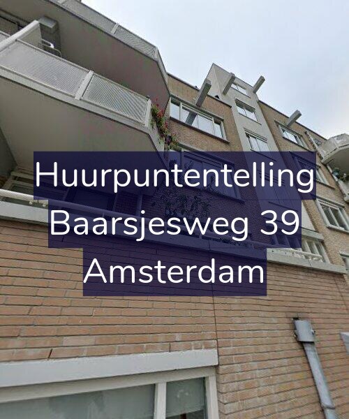 Foto gevel Huurpuntentelling voor Baarsjesweg 39, Amsterdam