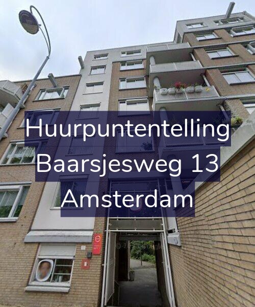Foto gevel Huurpuntentelling voor Baarsjesweg 13, Amsterdam
