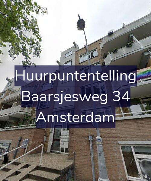 Foto gevel Huurpuntentelling voor Baarsjesweg 34, Amsterdam