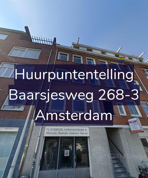 Foto gevel Huurpuntentelling voor Baarsjesweg 268-3, Amsterdam