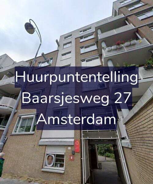 Foto gevel Huurpuntentelling voor Baarsjesweg 27, Amsterdam