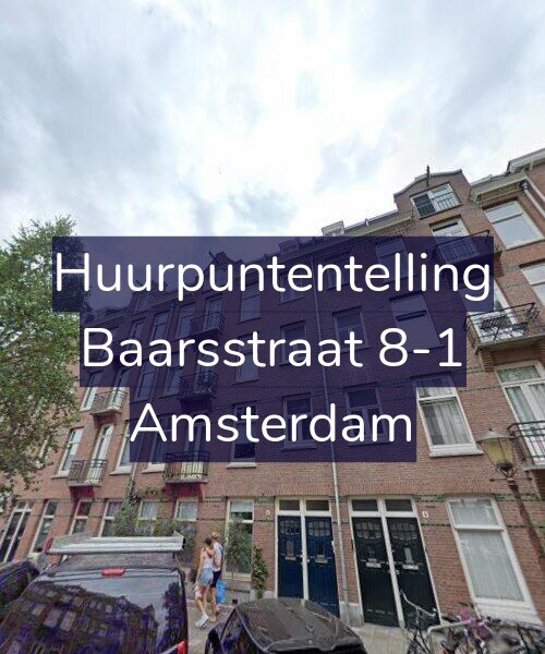 Foto gevel Huurpuntentelling voor Baarsstraat 8-1, Amsterdam