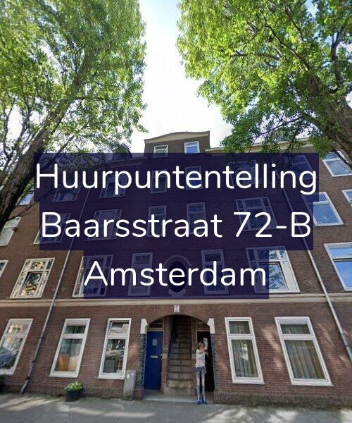 Foto gevel Huurpuntentelling voor Baarsstraat 72-B, Amsterdam