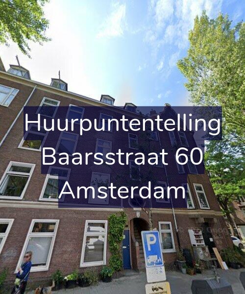 Foto gevel Huurpuntentelling voor Baarsstraat 60, Amsterdam