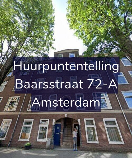Foto gevel Huurpuntentelling voor Baarsstraat 72-A, Amsterdam