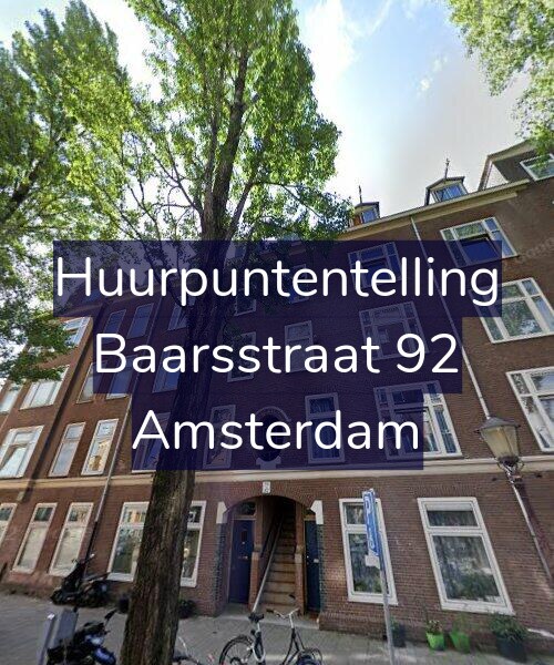Foto gevel Huurpuntentelling voor Baarsstraat 92, Amsterdam
