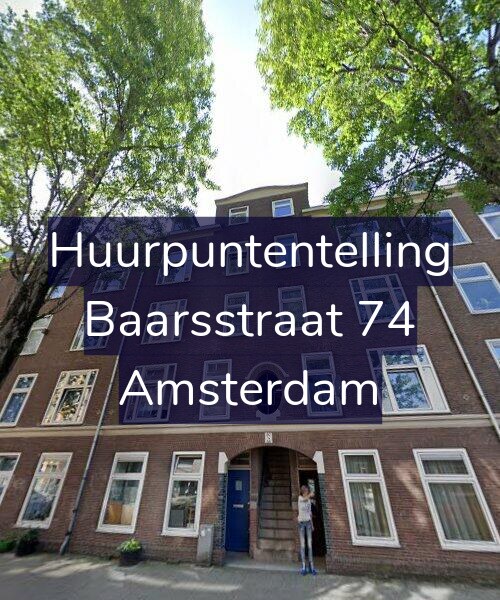 Foto gevel Huurpuntentelling voor Baarsstraat 74, Amsterdam