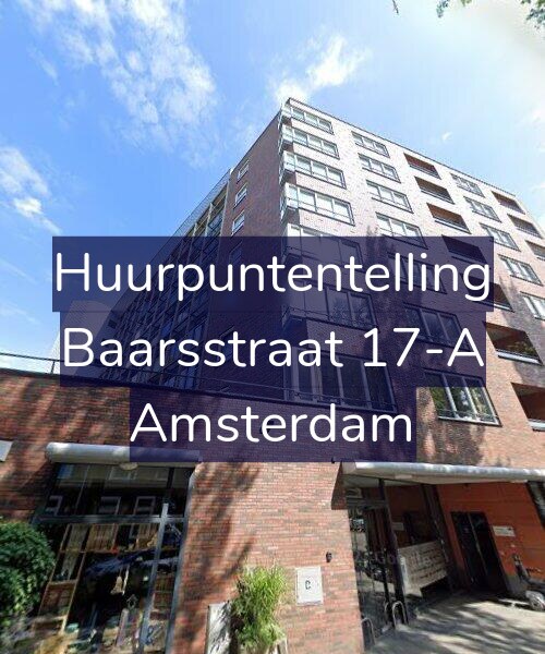 Foto gevel Huurpuntentelling voor Baarsstraat 17-A, Amsterdam