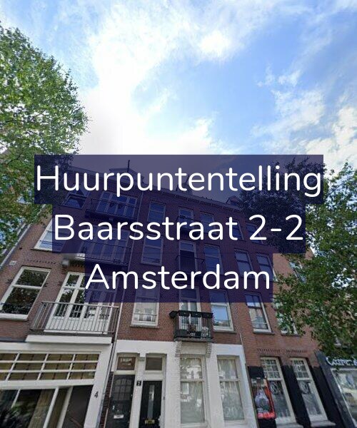 Foto gevel Huurpuntentelling voor Baarsstraat 2-2, Amsterdam