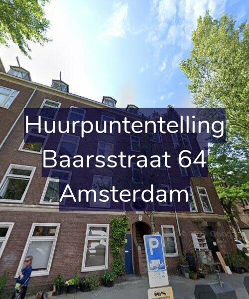 Foto gevel Huurpuntentelling voor Baarsstraat 64, Amsterdam