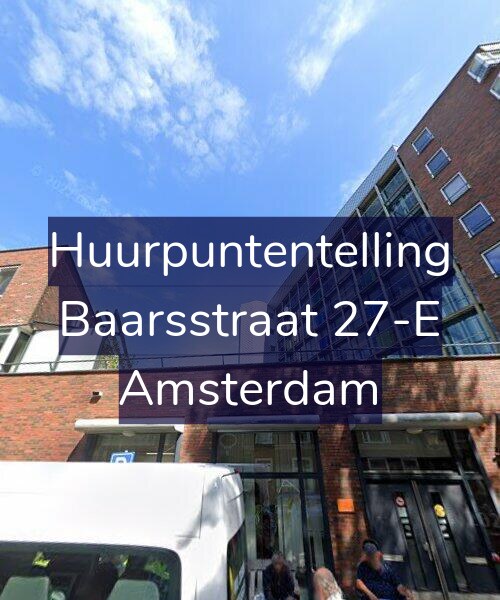 Foto gevel Huurpuntentelling voor Baarsstraat 27-E, Amsterdam