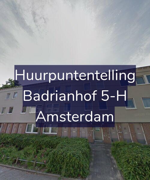 Foto gevel Huurpuntentelling voor Badrianhof 5-H, Amsterdam