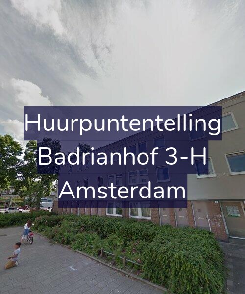 Foto gevel Huurpuntentelling voor Badrianhof 3-H, Amsterdam