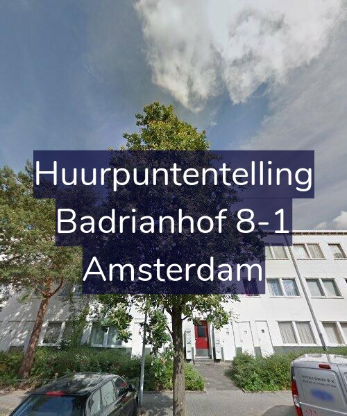 Foto gevel Huurpuntentelling voor Badrianhof 8-1, Amsterdam