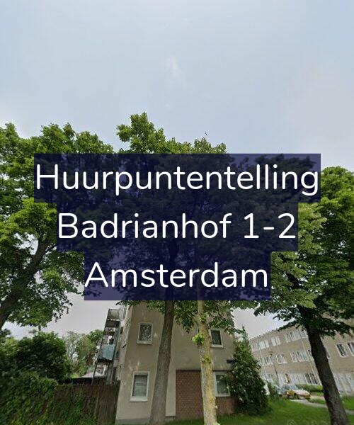 Foto gevel Huurpuntentelling voor Badrianhof 1-2, Amsterdam