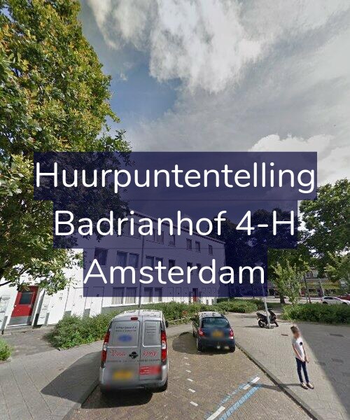 Foto gevel Huurpuntentelling voor Badrianhof 4-H, Amsterdam