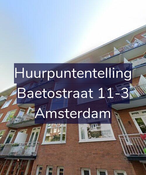 Foto gevel Huurpuntentelling voor Baetostraat 11-3, Amsterdam