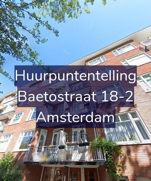 Foto gevel Huurpuntentelling voor Baetostraat 18-2, Amsterdam