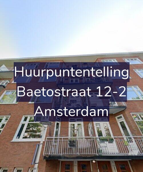 Foto gevel Huurpuntentelling voor Baetostraat 12-2, Amsterdam