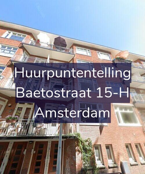 Foto gevel Huurpuntentelling voor Baetostraat 15-H, Amsterdam