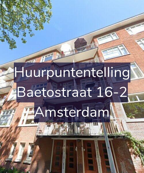 Foto gevel Huurpuntentelling voor Baetostraat 16-2, Amsterdam